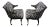 Pair of Grosfeld House Inspired Ebonized Chairs With Hoof Feet For Sale