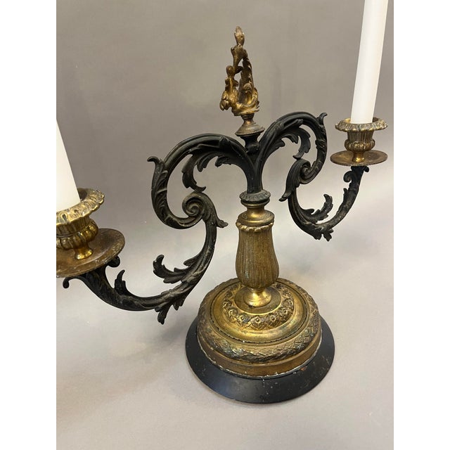Rococo 19th Century Louis XV Two-Light Candelabra For Sale - Image 3 of 8