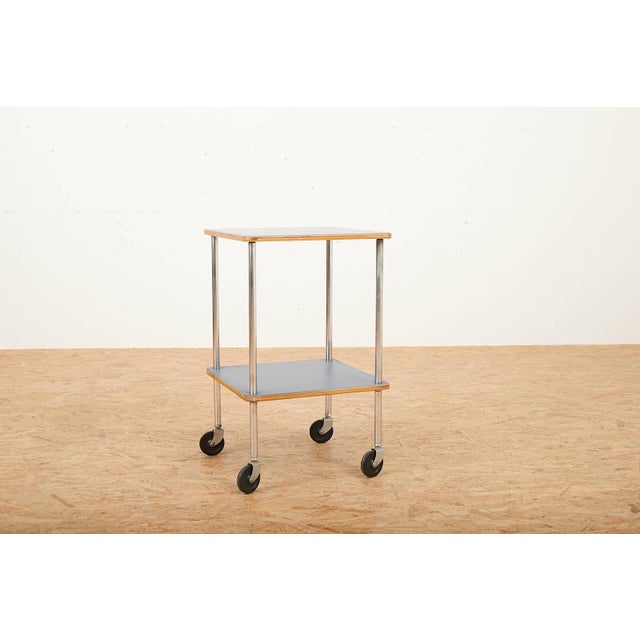 Side Table in Chrome-Plated Steel Tube Frame For Sale - Image 4 of 10
