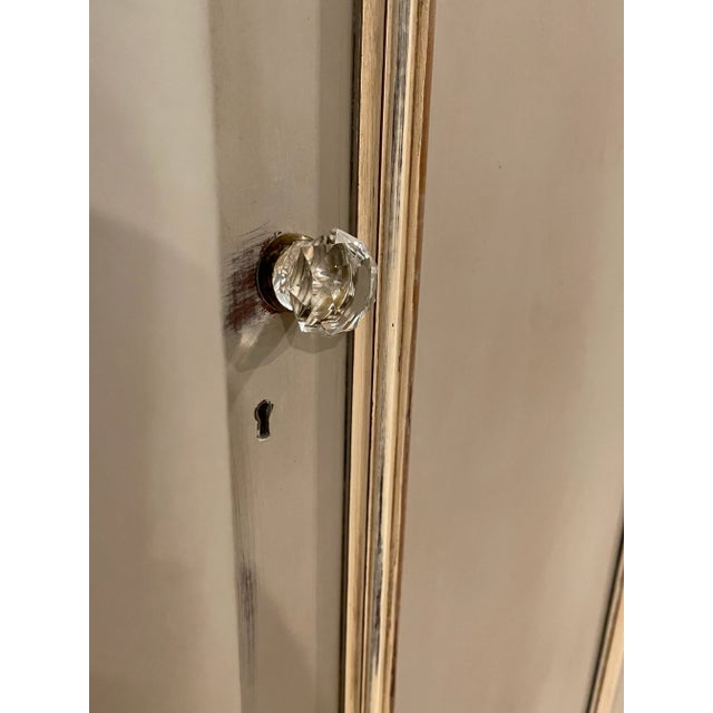 French Mid 19th Century Triple Door Painted Armoire For Sale - Image 3 of 5