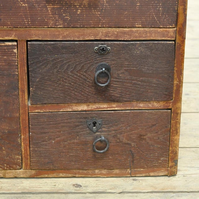 Small Japanese Chest of Drawers, 1900s For Sale - Image 9 of 12