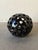1970s Vintage Danish Brutalist Ceramic Candle Holder – Black Pierced Sphere For Sale - Image 5 of 9