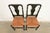 Late 20th Century Eldred Wheeler Queen Anne Black Lacquered Side Chairs or Dining Chairs With Rush Seats, Pair For Sale - Image 5 of 13