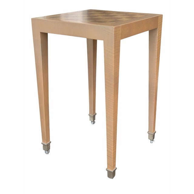 Nancy Corzine Art Deco Style Nancy Corzine Squared Checkered Side Table For Sale - Image 4 of 4