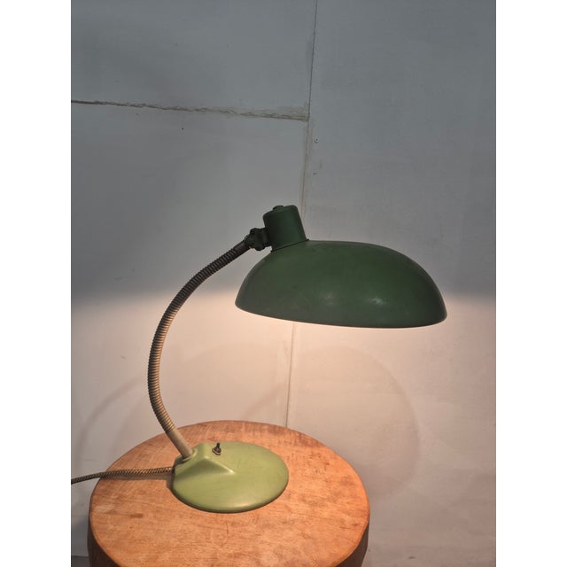 Bauhaus Desk Lamp in Green, 1920s, in Good conditions. Designed 1920 to 1949 European Plug (up to 250V).The wiring of this...