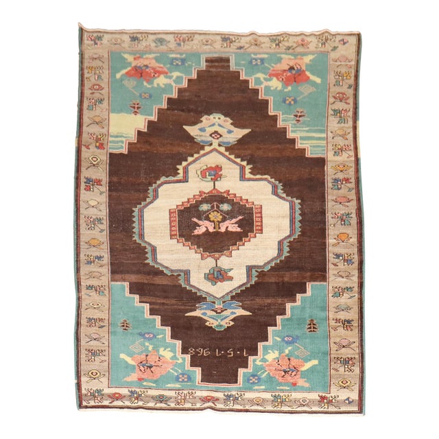 Vintage Turkish Kars Intermediate Rug - 6'9" x 9'2" For Sale