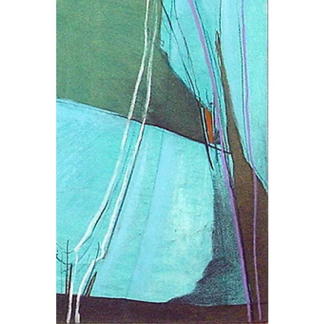 Contemporary 1990s "Vessel" Abstract Vitreograph on Paper With Hand Coloring by Master Printer Dan Welden For Sale - Image 3 of 5