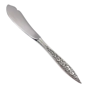 1960s Wallace Sterling Silver Master Butter Knife - Spanish Lace Pattern