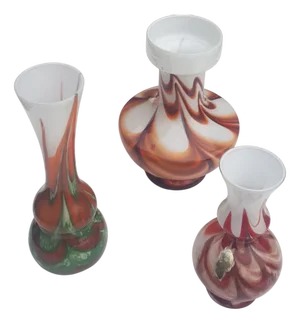 Italian Glass Vases by Palina Fiorentina, 1960s, Set of 3