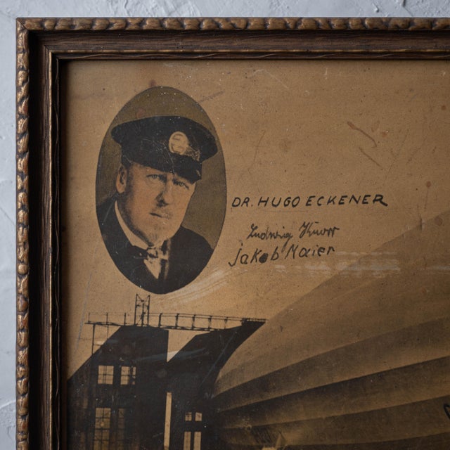 Modern Dr. Hugo Eckener Graf Zeppelin Photograph, Signed, c.1928 For Sale - Image 3 of 8