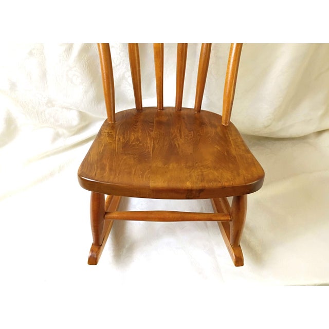 1950s Child Wooden Rocking Chair For Sale In Savannah - Image 6 of 15