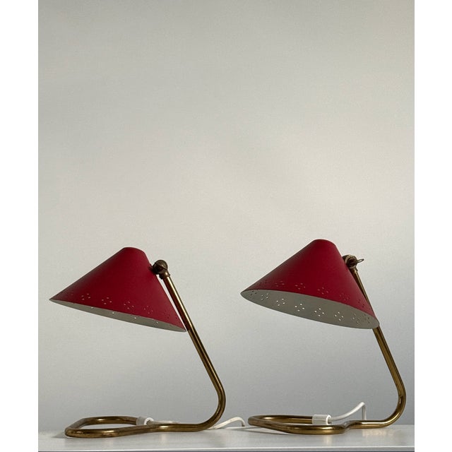 Table Lamps attributed to Erik Wärnå for Gnosjö, 1940s, Set of 2, in Very Good conditions. Designed 1920 to 1949 This...