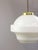 Mid-Century Italian Opaline and Brass Pendant Lamp For Sale - Image 4 of 18