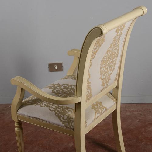Textile Chair with Damask Fabric For Sale - Image 7 of 9
