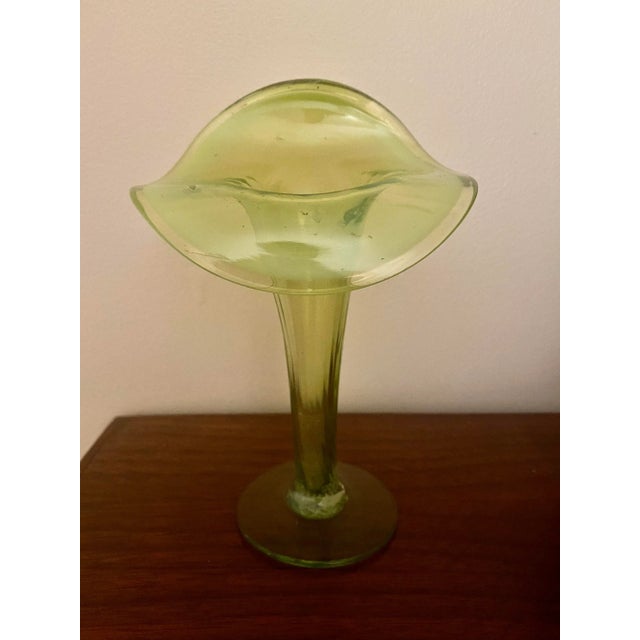 Art Nouveau Art Glass Vase, Jack-in-the-Pulpit For Sale - Image 9 of 10