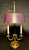 French Late 20th Century Louis XVI Style Brass Bouillotte Lamp With Adjustable Tole Shade For Sale - Image 3 of 11