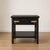 Campaign Vintage Modern Black Lacquer Campaign End Table With Brass Hardware For Sale - Image 3 of 4
