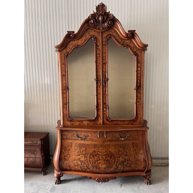 Louis XV Display Cabinet with Glass Doors, 1900s For Sale - Image 9 of 12