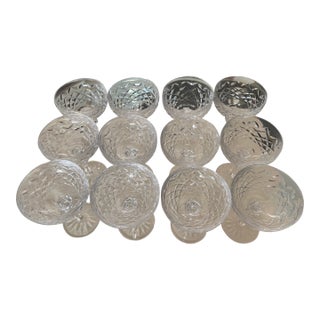1970sWaterford Powerscort Crystal - Champagne/Tall Sherbert - Set of 12 For Sale