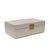 Sophisticated and functional, these decorative boxes feature a refined faux shagreen finish accented with warm gold...