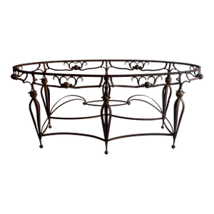 Art Deco Dining Table Base Art Wrought Iron in the Style of Gilbert Poillerat 1930 France