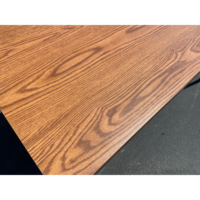 Attributed Steelcase Minimalist Vintage Mid Century Modern Metal Retro Tanker Utility Table For Sale - Image 12 of 12
