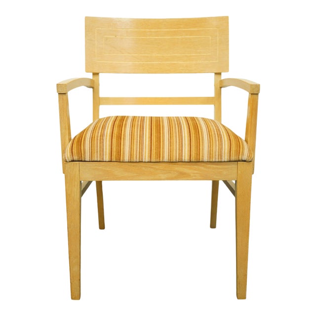 Bernhardt Furniture Blonde Contemporary Modern Dining Arm Chair For Sale