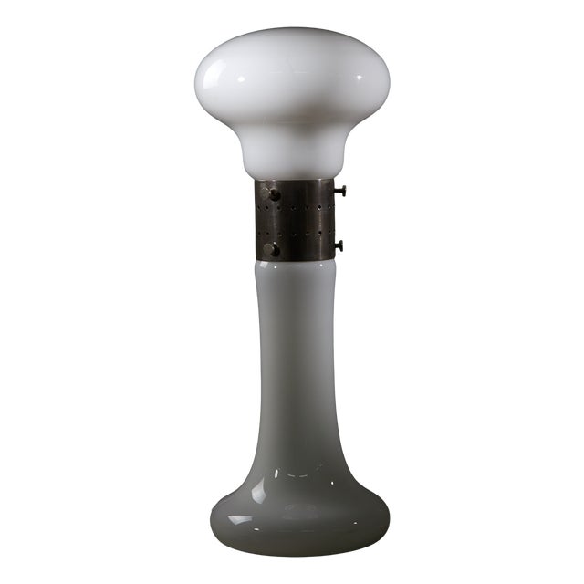 Murano Glass Floor Lamp with Chrome Belt from AV Mazzega, 1970s For Sale