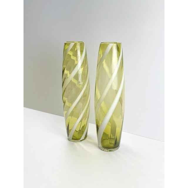 Hand-Blown Glass Floor Vases, Italy, 1960s, Set of 2 For Sale - Image 4 of 10