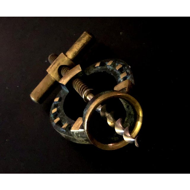 Brass Horseshoe Corkscrew attributed to Walter Bosse For Sale - Image 5 of 6
