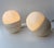 Pair of Travertine and Opaline Glass Culbuto Lamps Italy, 1980s For Sale - Image 4 of 12