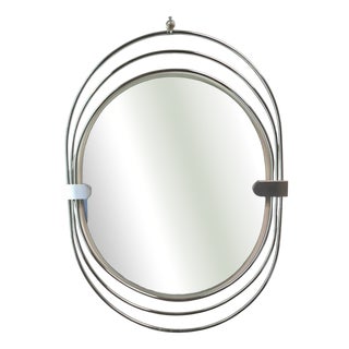 Vintage Chrome Mirror from Sciolari, 1970s For Sale
