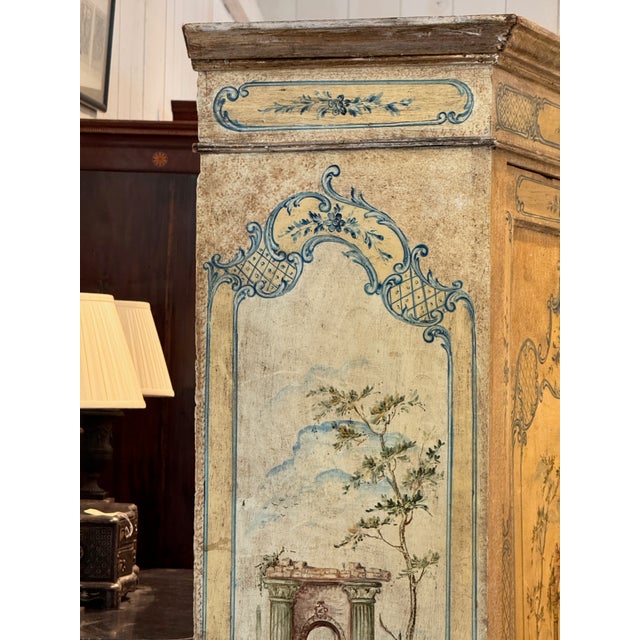19th Century Venetian Painted Armoire For Sale - Image 11 of 11
