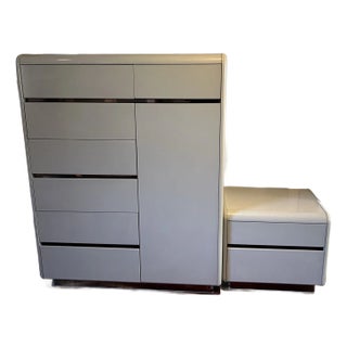Modern Lane Dresser and Bedside Table - Set of 2 For Sale