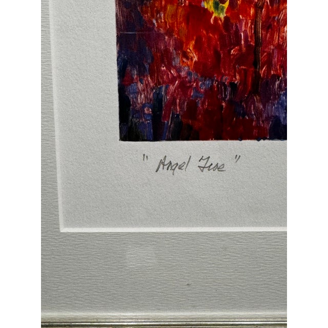 Vibrant signed landscape titled Angel Fire, attributed to Taos, New Mexico artist Mark K. Kemper. Rendered in richly...