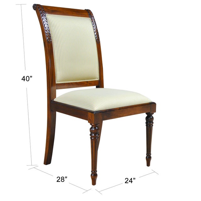 Our Empire Upholstered Side Chair features a fully upholstered back which gives this chair a great quality designer look...