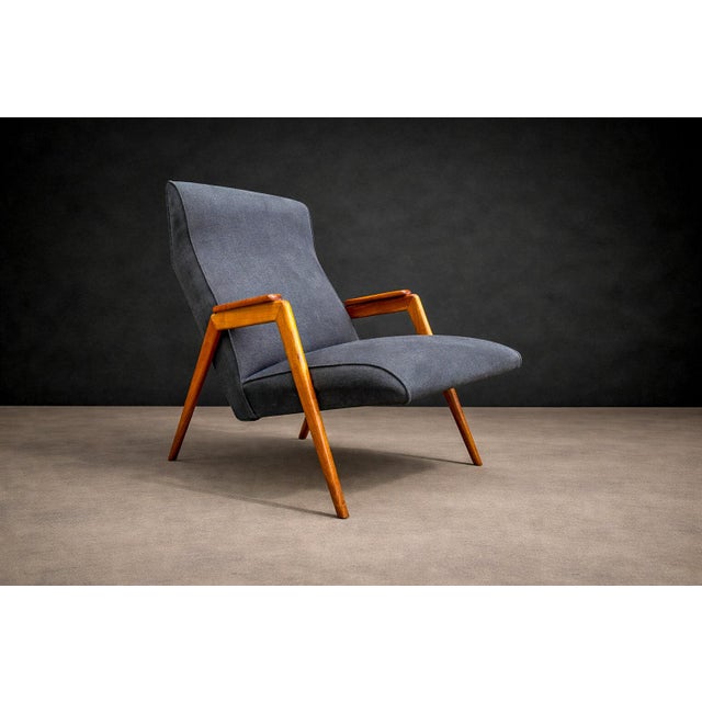 Armchair in Pau Marfim & Fabric, Pierre Weckx, 1950s - Lot 880 For Sale - Image 11 of 16