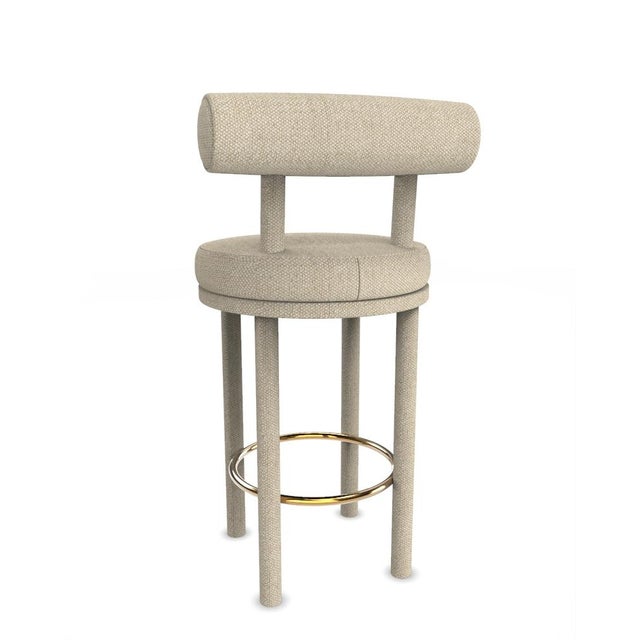 Collector Modern Moca Bar Chair in Safire 14 Fabric by Studio Rig For Sale - Image 4 of 7