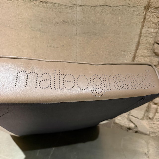 Korium Leather Armchair by Tito Agnoli for Matteo Grassi Italy Post Modern For Sale - Image 15 of 18