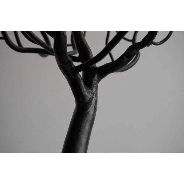 1960s Large Tree Shaped Candleholder in Hand Forged Steel, 1960s For Sale - Image 5 of 12