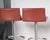 Postmodern Set of Four Frag Bottega Italian Red Leather Adjustable Swivel Bar Stools For Sale - Image 3 of 10