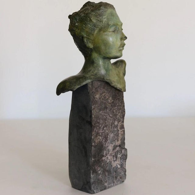 Female Bust, 1990s, Bronze, in Flawless conditions. Designed 1990 to 1999