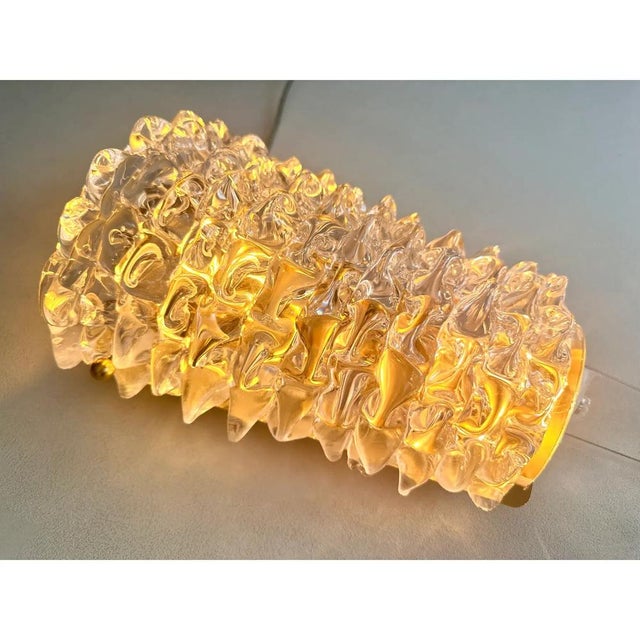Handcrafted Clear Rostrato Murano Glass Wall Sconces by Simoeng, Set of 2 For Sale - Image 14 of 18