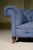 A very smart Victorian Chesterfield sofa by renowned makers Cornelius V Smith, in blue polka dot fabric, on turned...