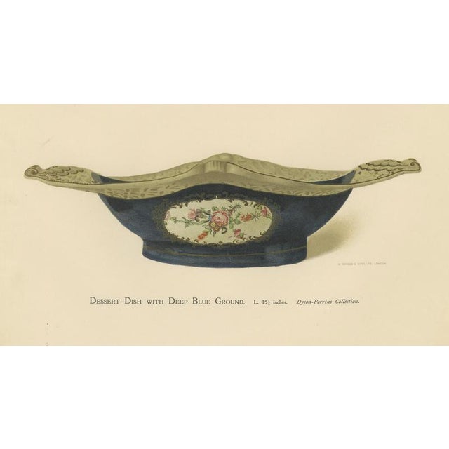 1910s Worcester Porcelain Dessert Dish Lithograph, 1910 For Sale - Image 5 of 10