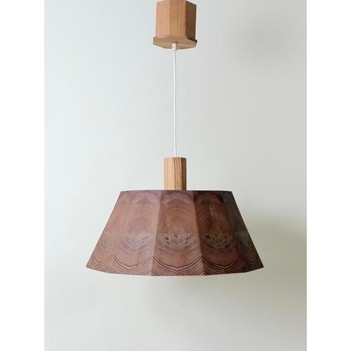 Scandinavian Sculptural Pine Wood Pendant Light, Sweden, 1980 For Sale - Image 9 of 18