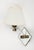 French Midcentury French Mirrored Sconces With Blown Glass and Brass Fittings For Sale - Image 3 of 11