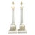 Vintage Alabaster Column Table Lamps - A Pair For Sale