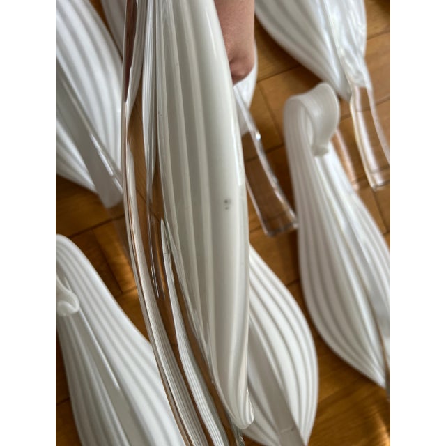 1970 Murano Glass Leaf Chandelier, Made in Italy For Sale In New York - Image 6 of 11