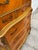 Mid 20th Century Vintage French Provincial Bombe Highboy Dresser With Inlaid Wood & Gilt Trim, Serpentine Front For Sale - Image 5 of 12